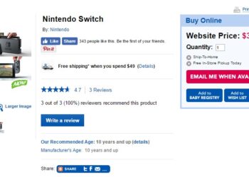 Nintendo Switch, la catena Toys “R” Us svela il prezzo della console?