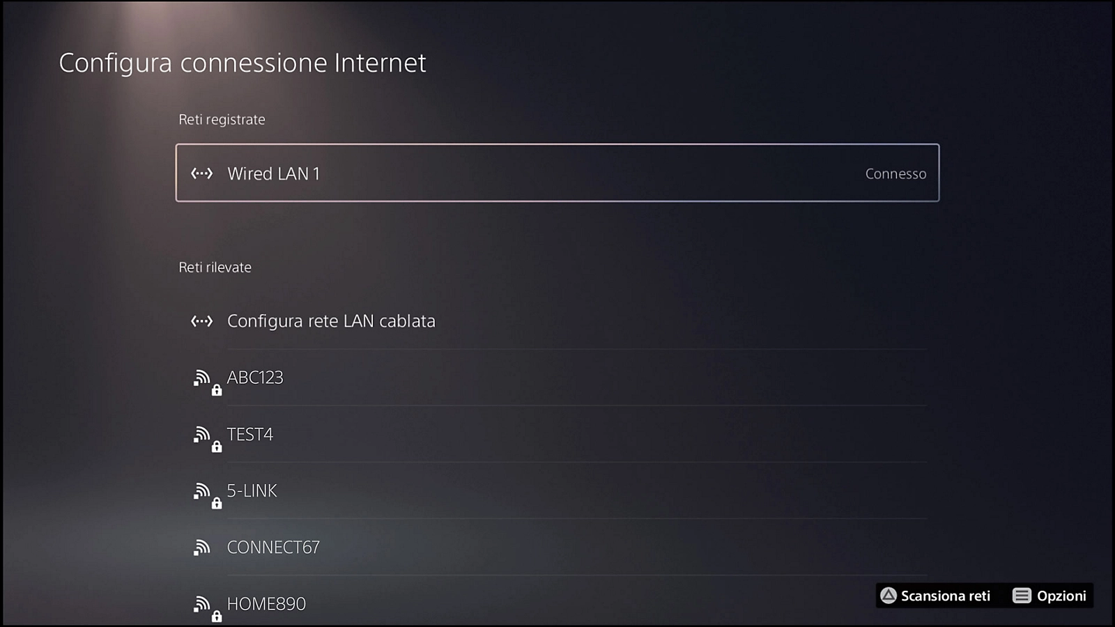 Connessione PS5 NAT